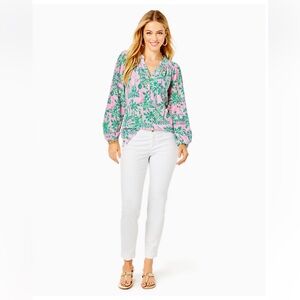 NWT Lilly Pulitzer Kelly Ankle Pant White 16